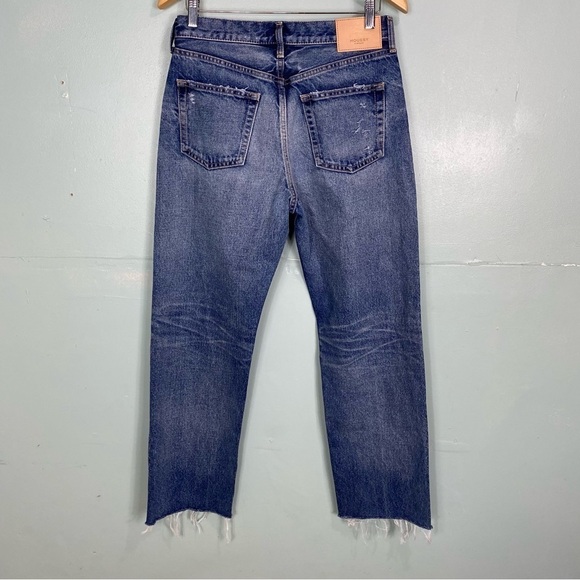 Moussy‎ Vintage Ashley Wide Straight Leg Blue Jeans Distressed Sz 29 - Picture 5 of 7